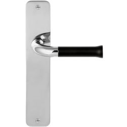 Deurkruk Edward van Vliet NOUR EV101P211SFC op schild blind - gepolijst RVS/mat zwart