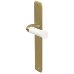 Deurkruk Edward van Vliet NOUR EV101P211SFC op schild blind - PVD mat goud/wit