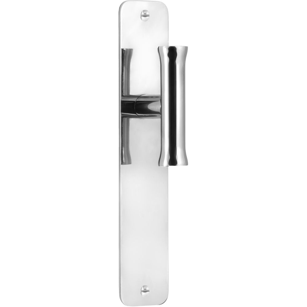 Deurkruk Edward van Vliet NOUR EV102ZLP211SFC zonder logo ongeveerd op schild blind - gepolijst RVS