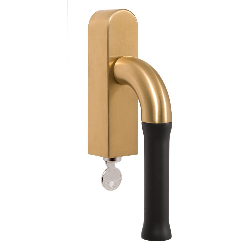 Draaikiepgarnituur Edward van Vliet NOUR EV100-DLOCK-O afsluitbaar - PVD mat goud/mat zwart