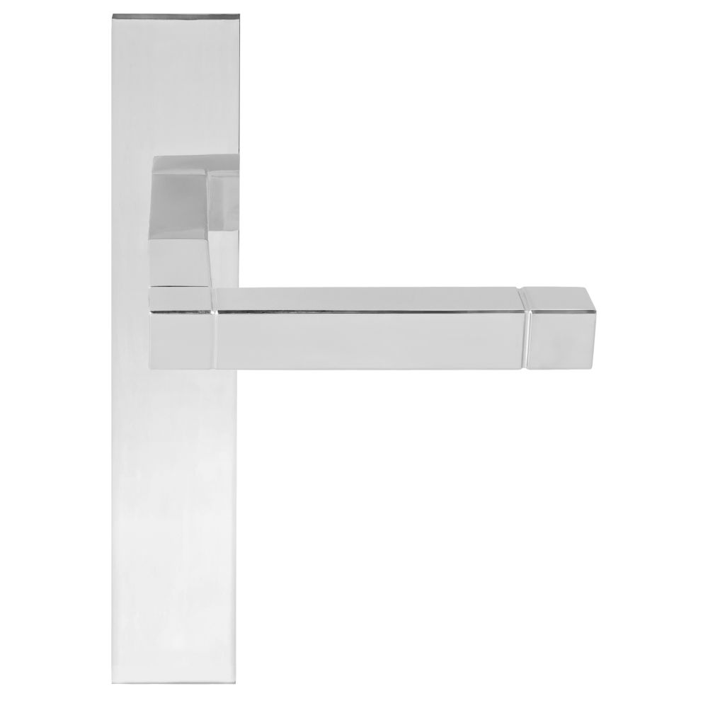 Deurkruk Jan des Bouvrie SQUARE JB100P236SFC ongeveerd op schild blind - gepolijst RVS