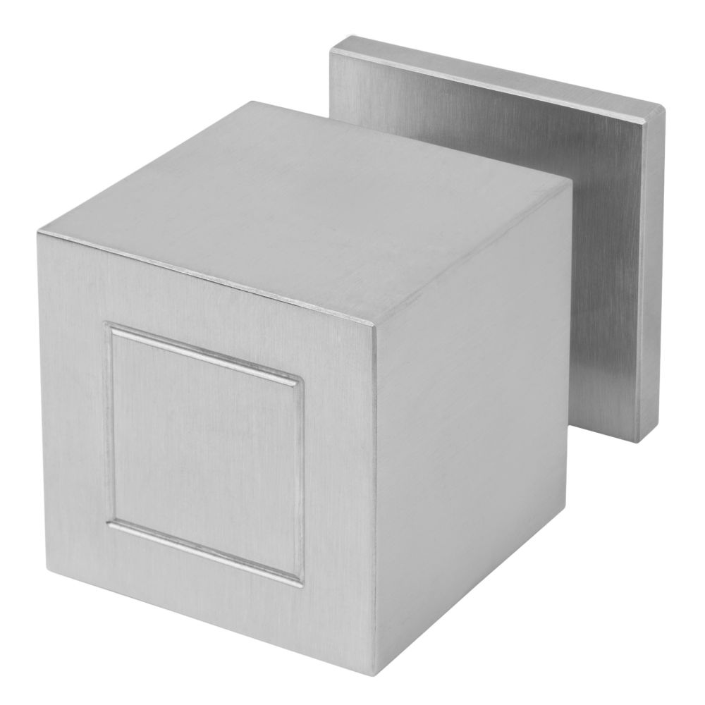 Voordeurknop Jan des Bouvrie SQUARE JB200V vast op rozet - mat RVS