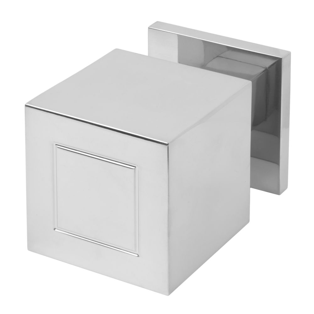 Voordeurknop Jan des Bouvrie SQUARE JB200V vast op rozet - gepolijst RVS