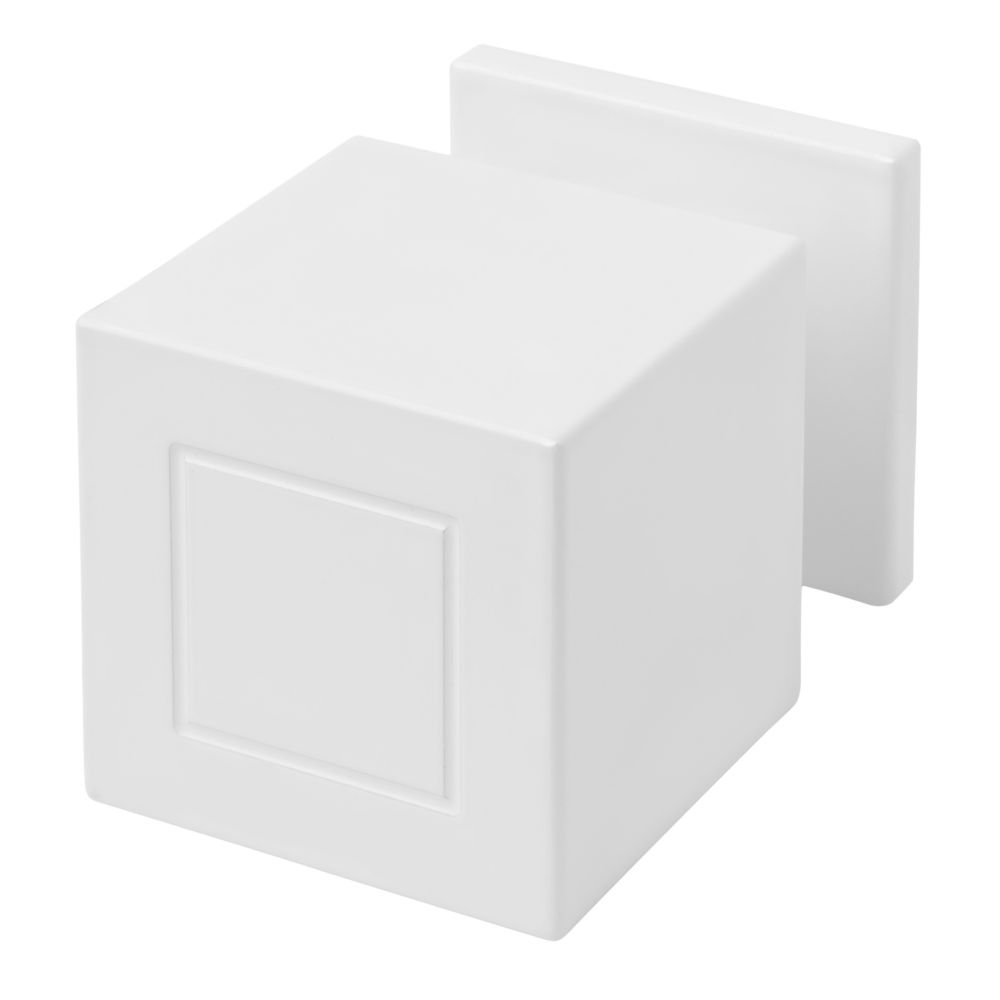 Voordeurknop Jan des Bouvrie SQUARE JB200V vast op rozet - wit