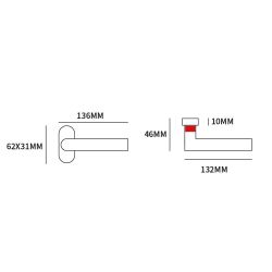 Deurkruk Toledo B RVS op ovaal rozet