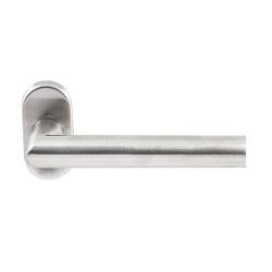 Deurkruk Toledo B RVS op ovaal rozet