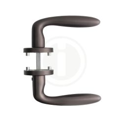 Deurkruk Jupiter op rozet met nokken ø53x8 - antraciet