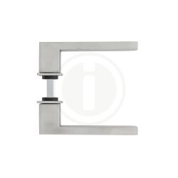 Deurkruk Amsterdam op minimalistische rozetten RVS