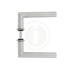 Deurkruk Jura op minimalistische rozetten RVS