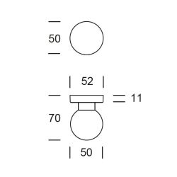 Voordeurset Sfera rond RVS met anti-kerntrek SKG***