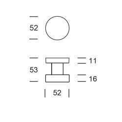 Voordeurset Piano rond RVS met anti-kerntrek SKG***