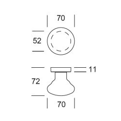Voordeurset Attival 3-delig rond RVS met anti-kerntrek SKG***