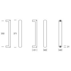 Voordeurset rond 3-delig met greep Moskou RVS anti-kerntrek SKG***