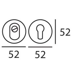 Nika SKG3 UTB veiligheidsrozetten PVD messing