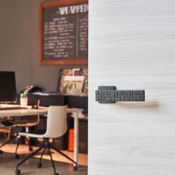 Deurkruk Tetris op vierkant rozet - zwart