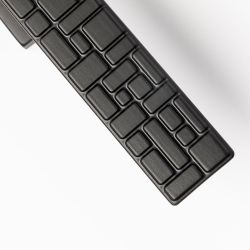 Deurkruk Tetris op vierkant rozet - zwart