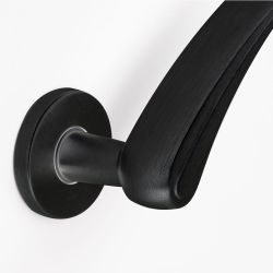 Deurkruk Tessa op rozet - zwart