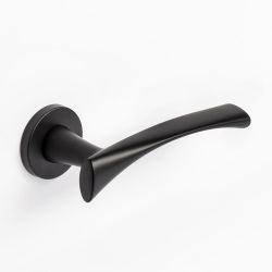 Deurkruk Infinity op rozet - zwart