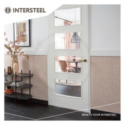 Deurkruk Hera op vierkant rozet - PVD messing