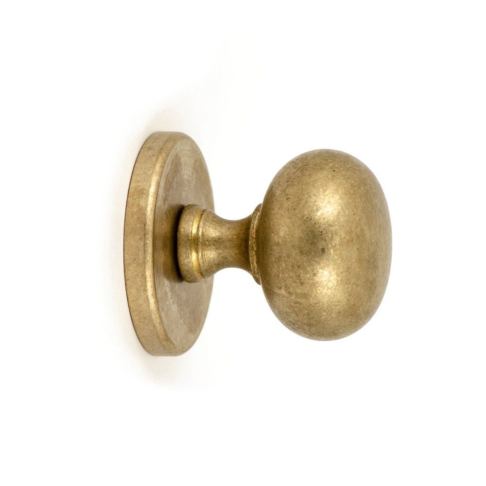 Voordeurknop IRIS 56mm messing getrommeld