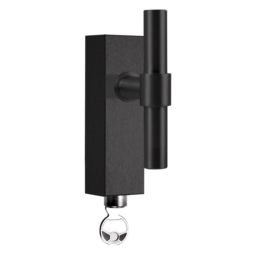 Draaikiepgarnituur Piet Boon ONE PBT15-DKLOCK afsluitbaar - PVD mat zwart