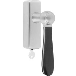 Draaikiepgarnituur Lazaro Rosa-Violan BOSCO LZ100-DKLOCK-O afsluitbaar - mat RVS/mat zwart