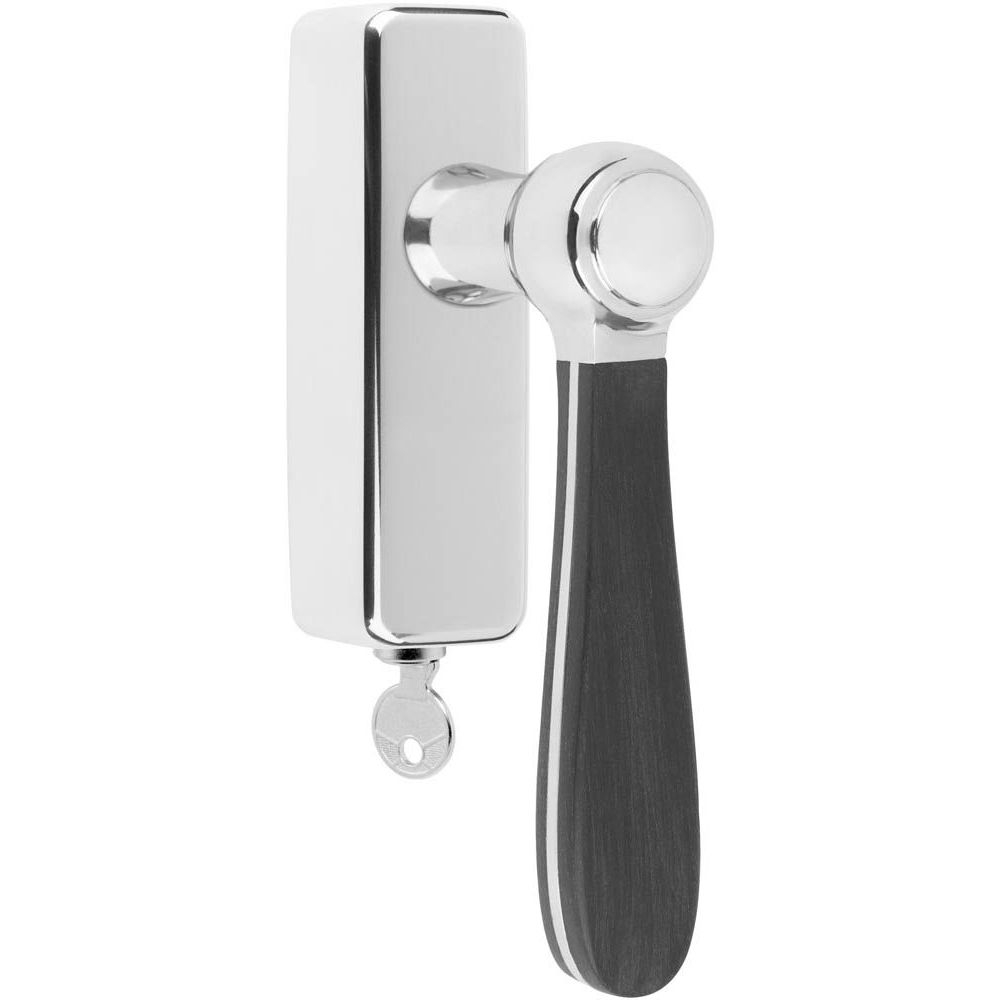 Draaikiepgarnituur Lazaro Rosa-Violan BOSCO LZ100-DKLOCK-O afsluitbaar - gepolijst RVS/mat zwart