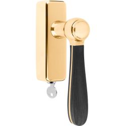 Draaikiepgarnituur Lazaro Rosa-Violan BOSCO LZ100-DKLOCK-O afsluitbaar - messing ongelakt/mat zwart