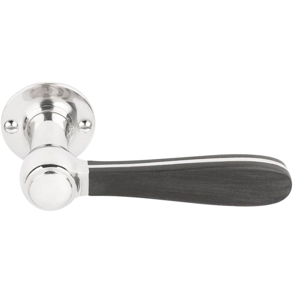 Deurkruk Lazaro Rosa-Violan BOSCO LZ100-G geveerd op rozet - gepolijst RVS/mat zwart