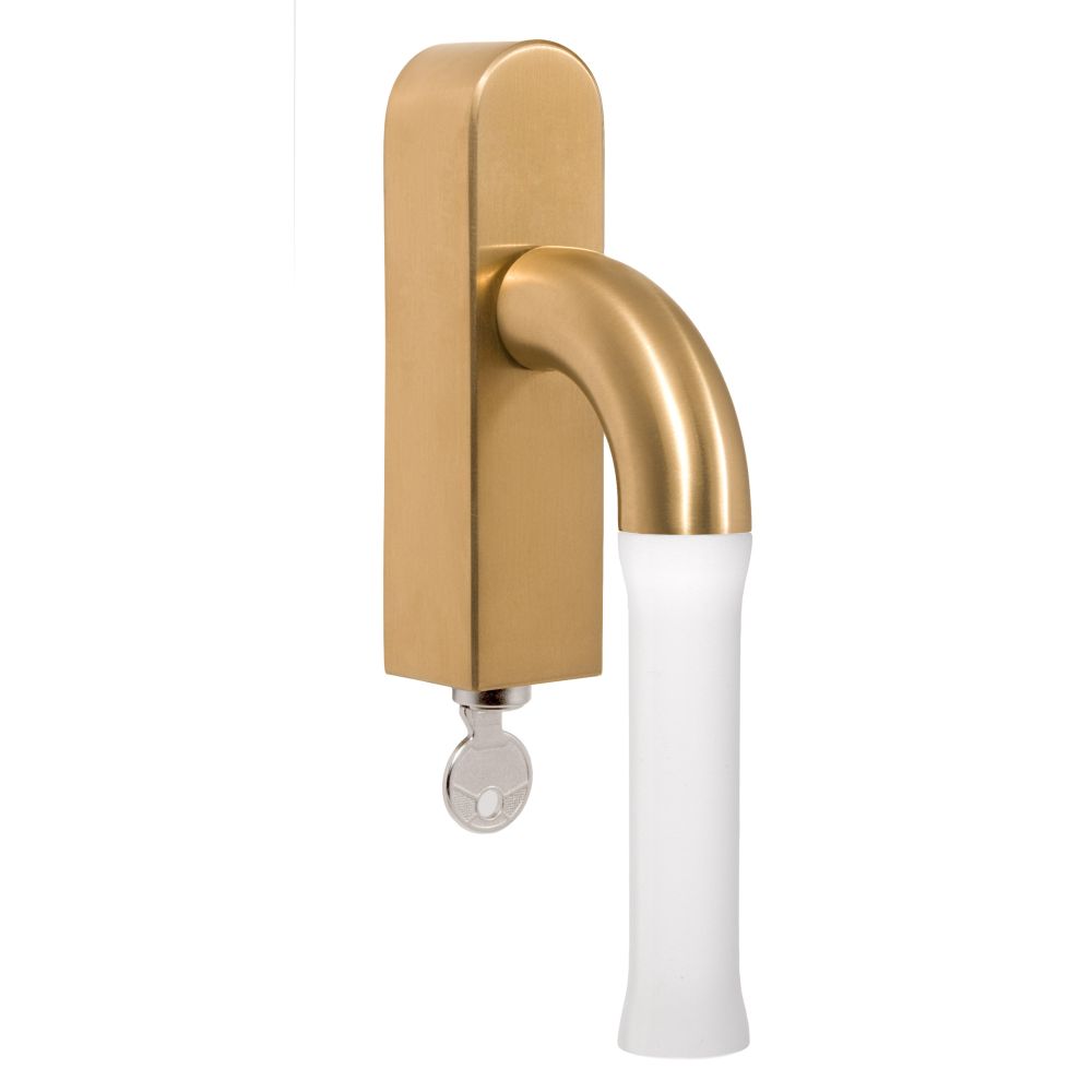 Draaikiepgarnituur Edward van Vliet NOUR EV100-DLOCK-O afsluitbaar - PVD mat goud/wit