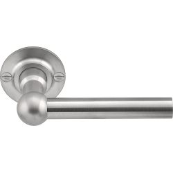 Deurkruk FERROVIA FVL100/48 L-model ongeveerd op rozet - mat RVS