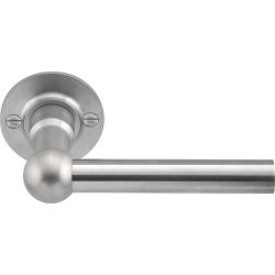 Deurkruk FERROVIA FVL110/52 L-model ongeveerd op rozet - mat RVS