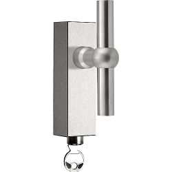 Draaikiepgarnituur FERROVIA FVT100-DKLOCK afsluitbaar - mat RVS