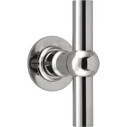 Knop FERROVIA FVT125V/52 vast op rozet - gepolijst RVS