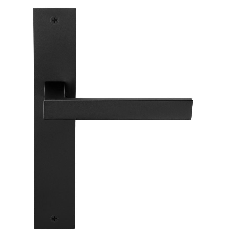 Deurkruk SQUARE LSQIIP236SFC ongeveerd op schild blind - mat zwart