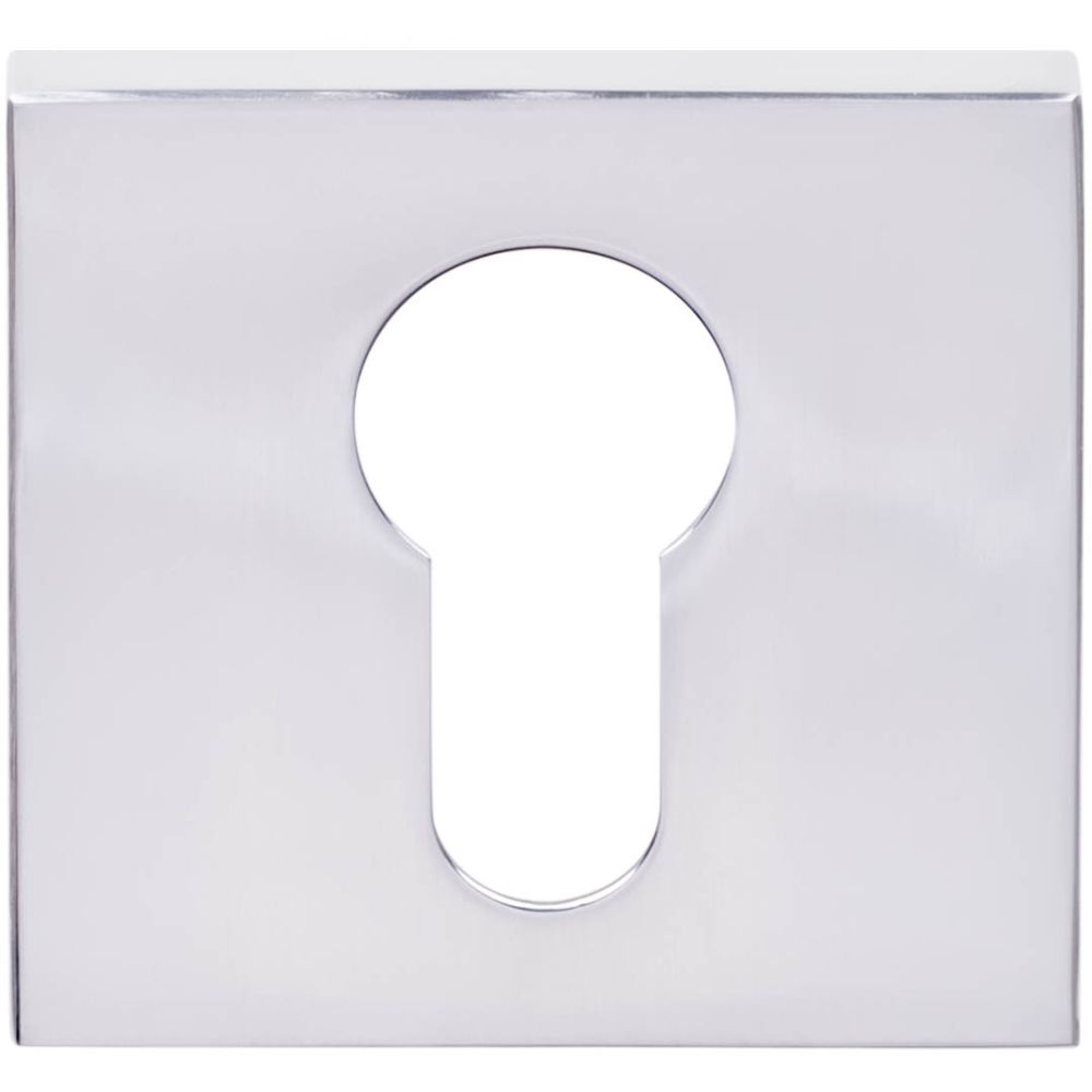 Cilinderplaatje SQUARE LSQBY50 - gepolijst RVS