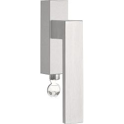 Draaikiepgarnituur SQUARE LSQIV-DKLOCK afsluitbaar rechtsdraaiend - mat RVS