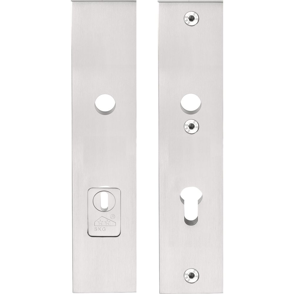 SQUARE LSQSM-50KT massieve veiligheidsschilden met kerntrekbeveiliging kruk/kruk SKG*** PC72 - mat RVS