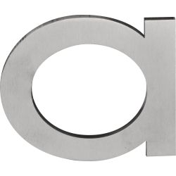 Huisletter a SQUARE LSQHN250-a - mat RVS