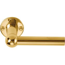 Deurkruk TIMELESS 1910LMRR38 ongeveerd op rozet - messing ongelakt