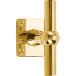 Deurkruk TIMELESS 1910TMRV45 ongeveerd op rozet - messing ongelakt