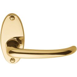 Deurkruk TIMELESS 1922MRO ongeveerd op rozet - messing ongelakt