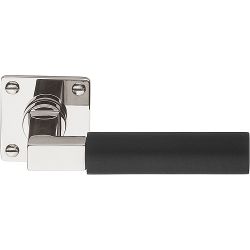 Deurkruk TIMELESS 1930MRV45 ongeveerd op rozet - glans nikkel/ebbenhout