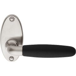 Deurkruk TIMELESS 1931MRO ongeveerd op rozet - mat nikkel/ebbenhout