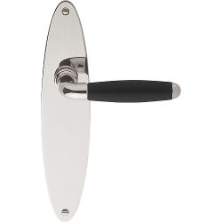 Deurkruk TIMELESS 1932MPOSFC op schild blind - glans nikkel/ebbenhout