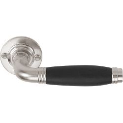 Deurkruk TIMELESS 1934GRR50 geveerd op rozet - mat nikkel/ebbenhout