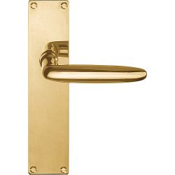 Deurkruk TIMELESS 1938MPSFC op schild blind - messing ongelakt