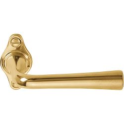 Deurkruk TIMELESS 1948GRL geveerd op rozet - messing ongelakt