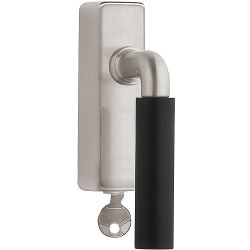 Draaikiepgarnituur TIMELESS 1923-DKLOCK afsluitbaar rechtsdraaiend - mat nikkel/ebbenhout