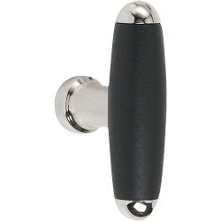 Meubelknop TIMELESS 1932M - glans nikkel/ebbenhout